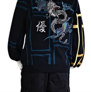 Stitch Spring Rainbow Dragon Jujutsu Kaisen  UNISEX zip hoodie. Medium